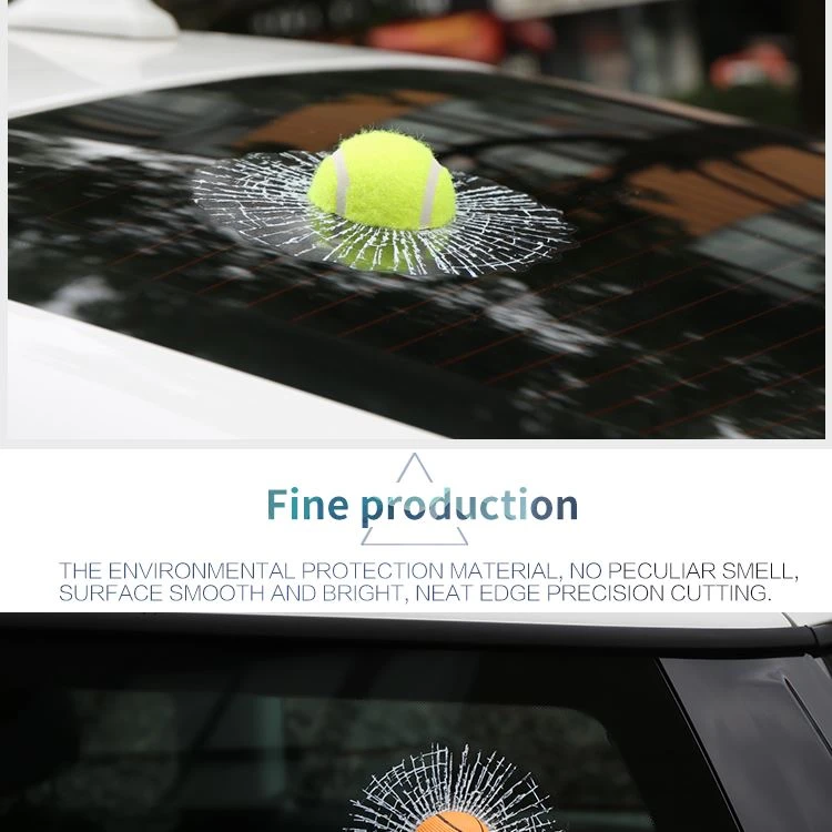 tennis ball window sticker