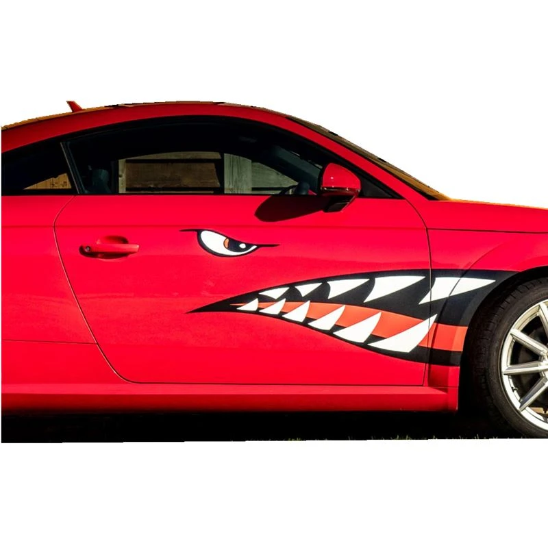 shark teeth car decal