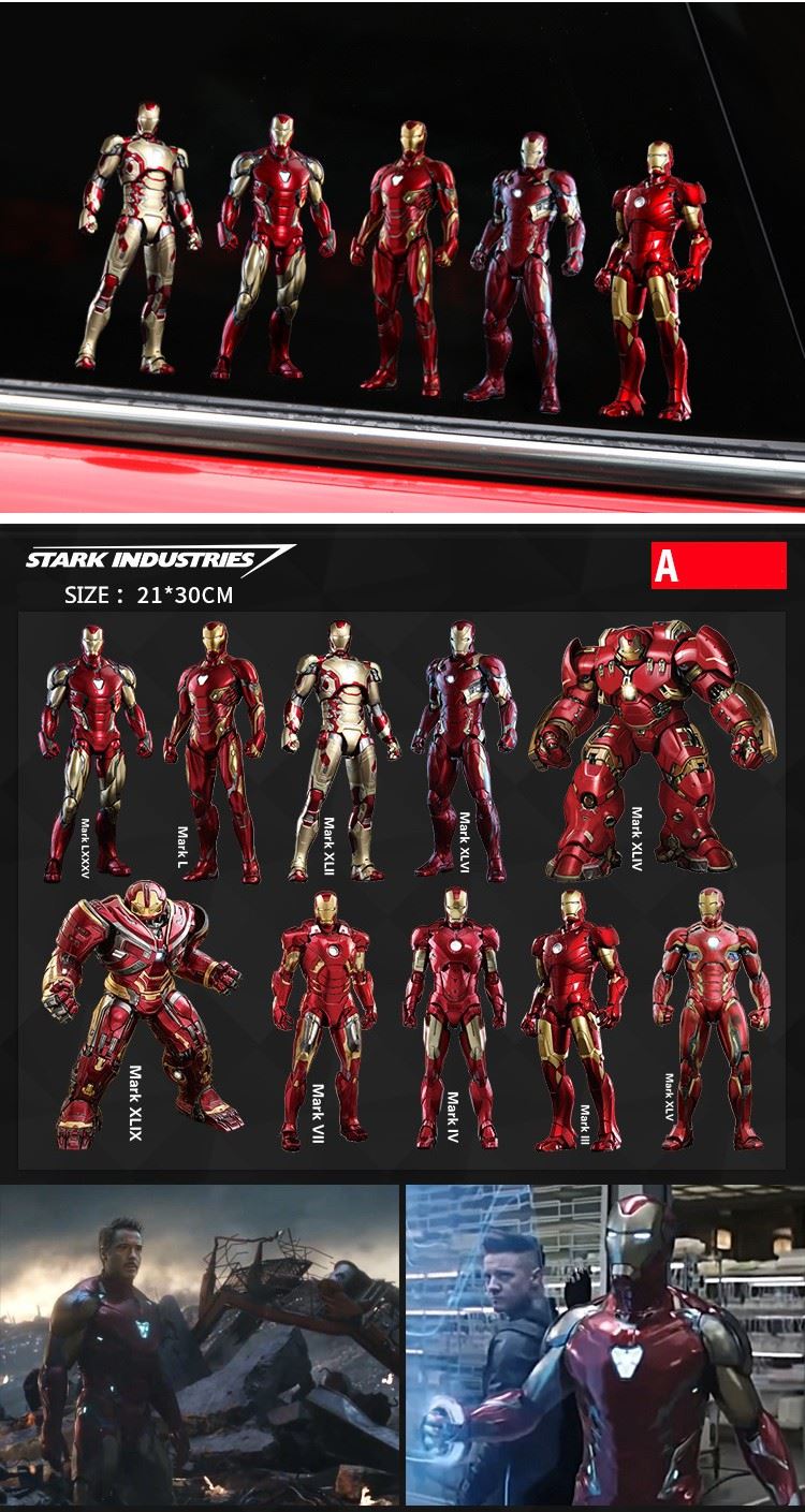 Tony stark 3D sticker decal Tony stark 3D sticker decal