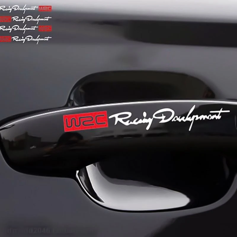 Car Door Handle Decals White Color