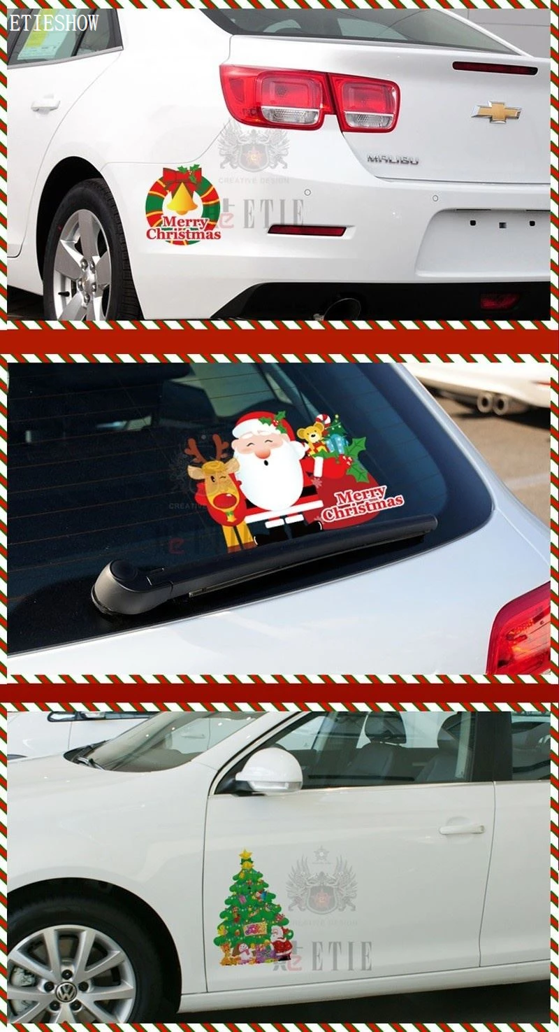 Christmas car decals for decoration