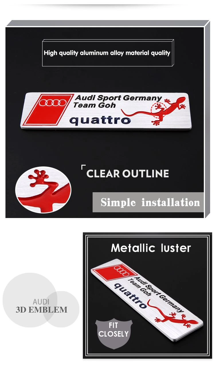 Audi aluminum badge