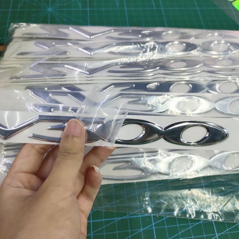 Chrome silver letter stickers Chrome silver letter stickers