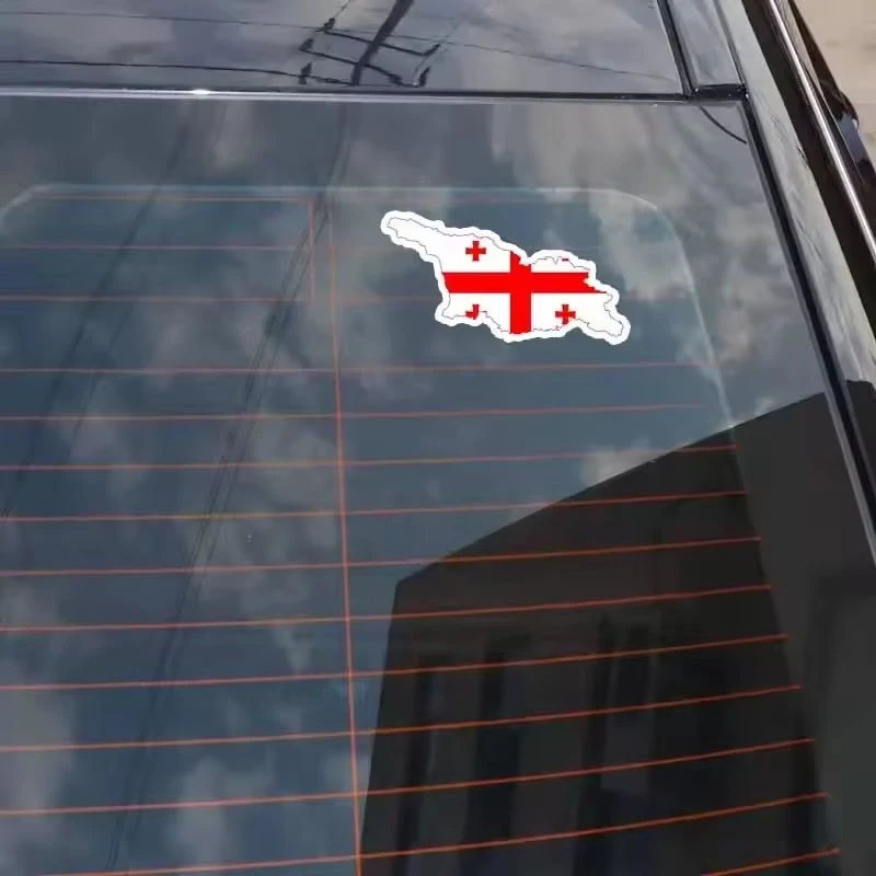 Georgia Flag Map Sticker