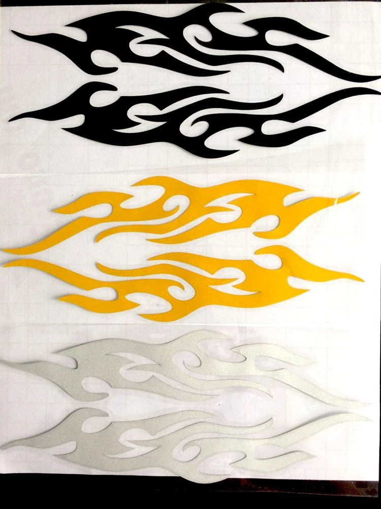 Fire Pattern Car Rear Mirror Waterproof Sticker