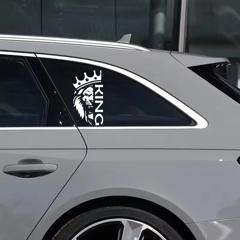 Crown Lion King Vinyl Sticker For Car
