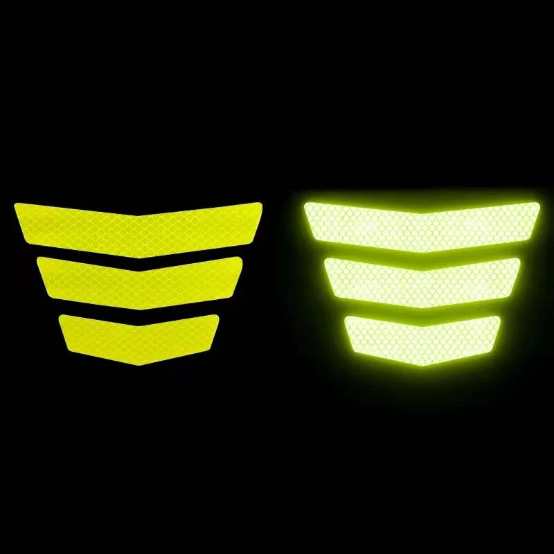 6Pcs Motorcycle Stickers Reflective Warning
