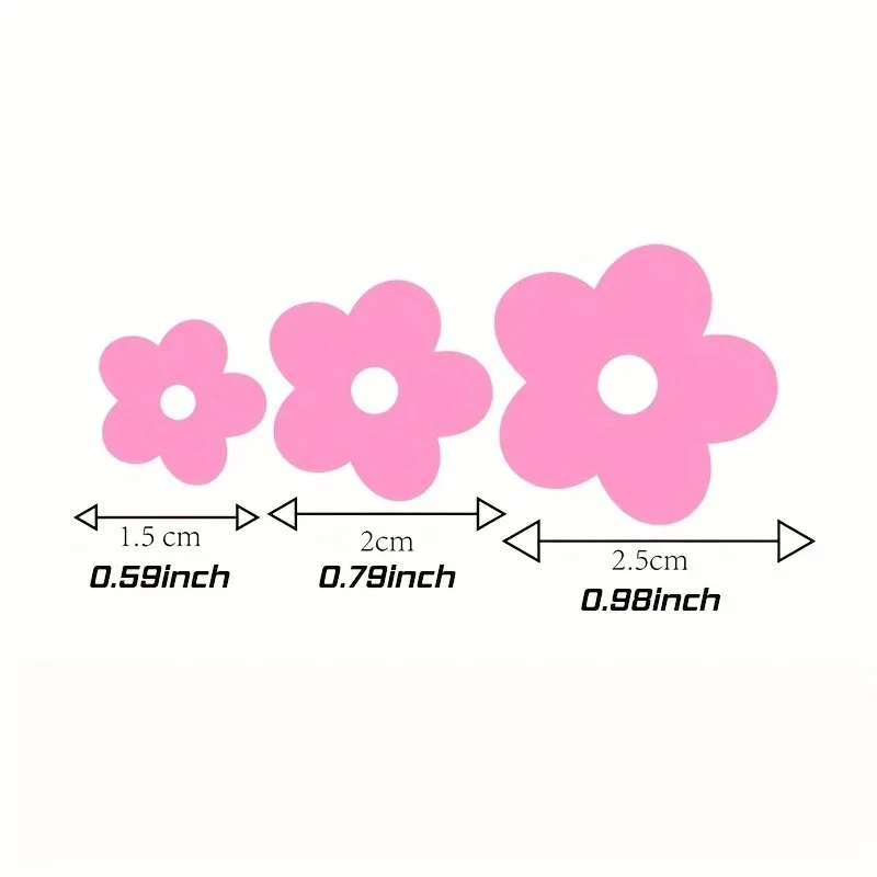 12pcs ดอกไม้สีสันสดใสตกแต่งสติ๊กเกอร์ไวนิล