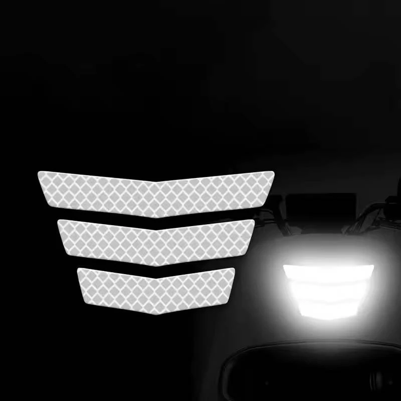 6Pcs Motorcycle Stickers Reflective Warning