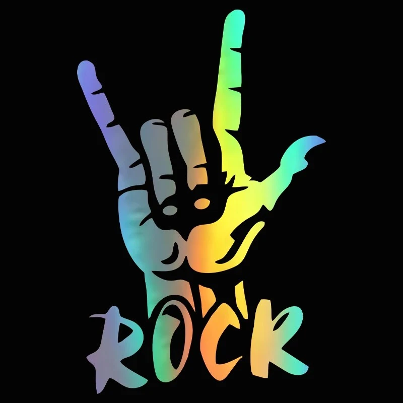 สติกเกอร์รถตลกสามตัว Ratels Rock Finger