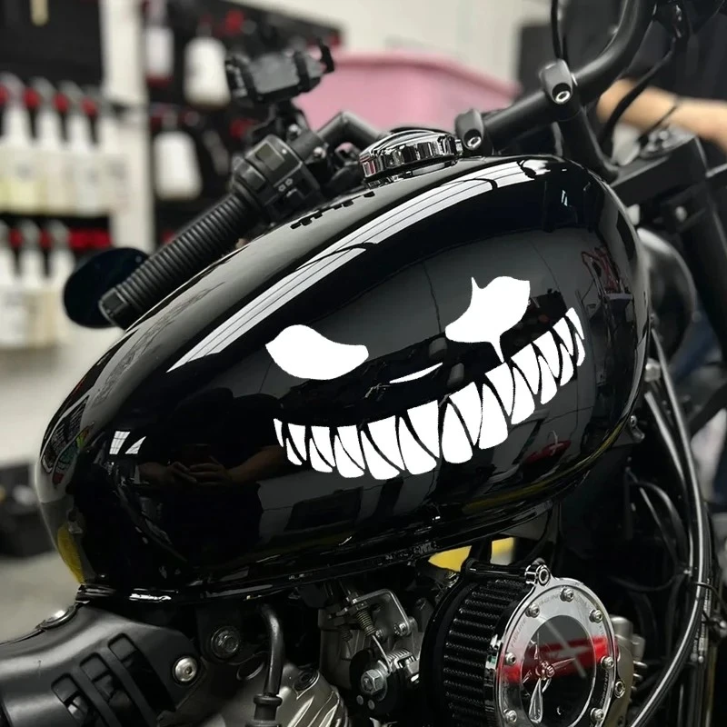 1PC Demon Smiley Motorcycle Sticker factory