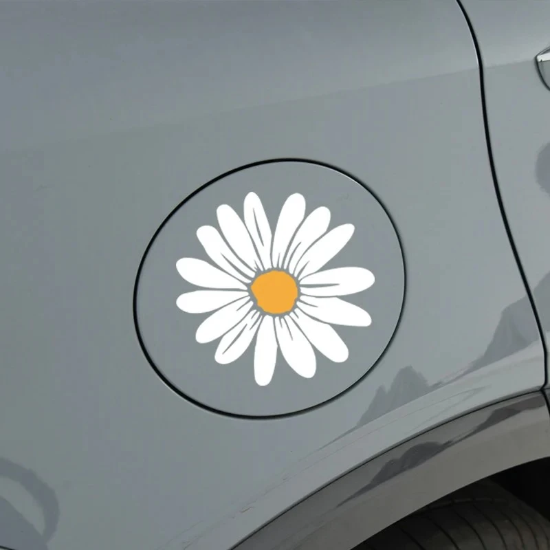 1PC Smiley Flower Motorcycle สติกเกอร์ไวนิลรูปลอก