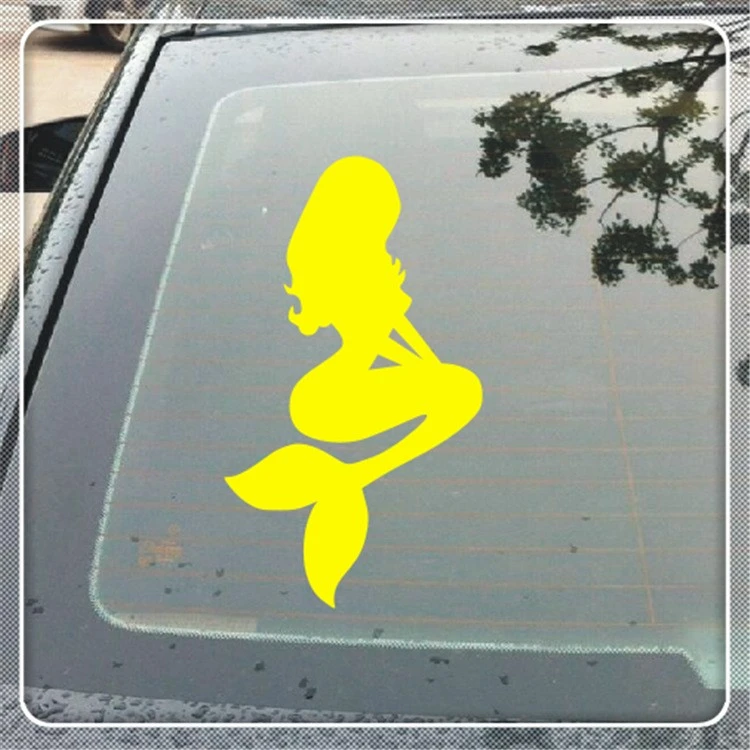 Car Window Mermaid Cartoon Decal Sticker