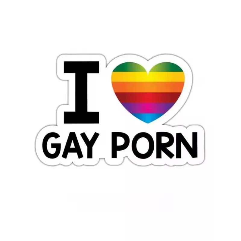 I Love Gay Porn Sticker For Car
