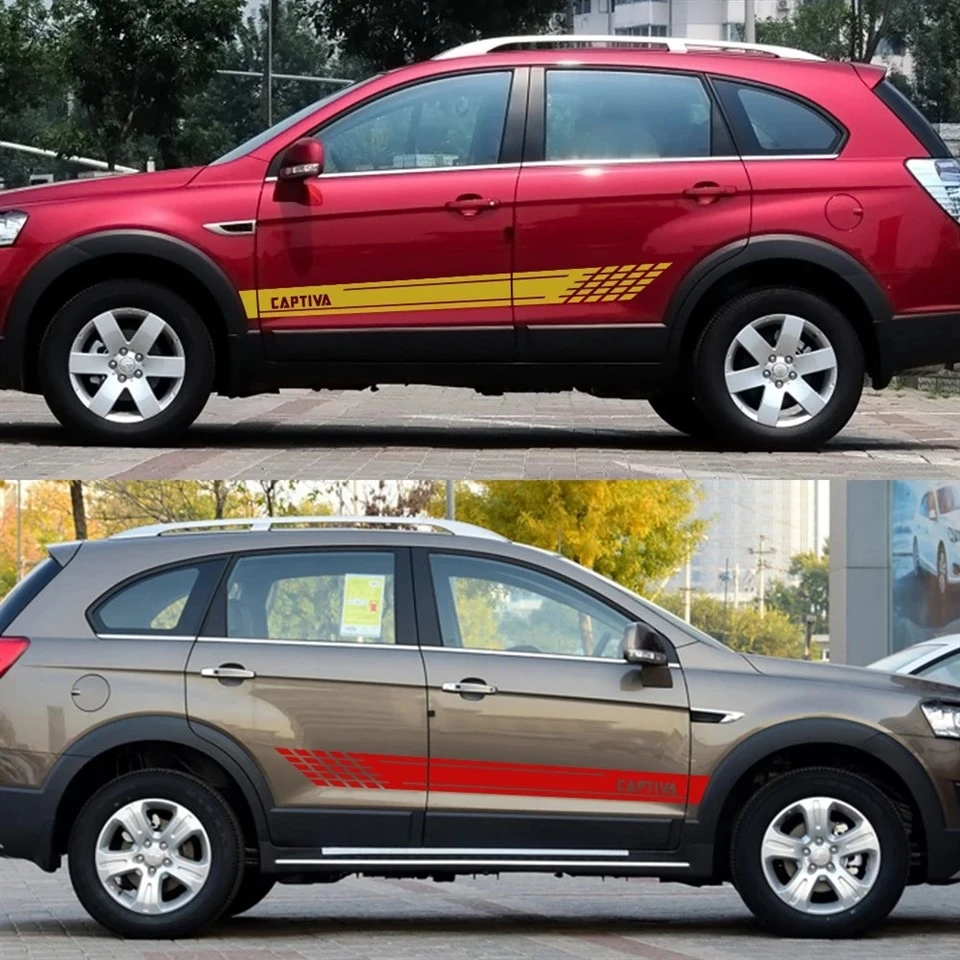 2PCS Car Door Side Stickers For Chevrolet Captiva factory