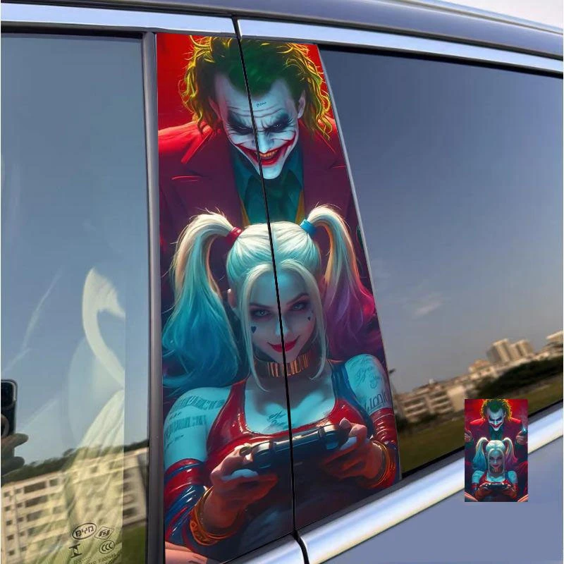Car Use B Pillar Cartoon Sticker Set