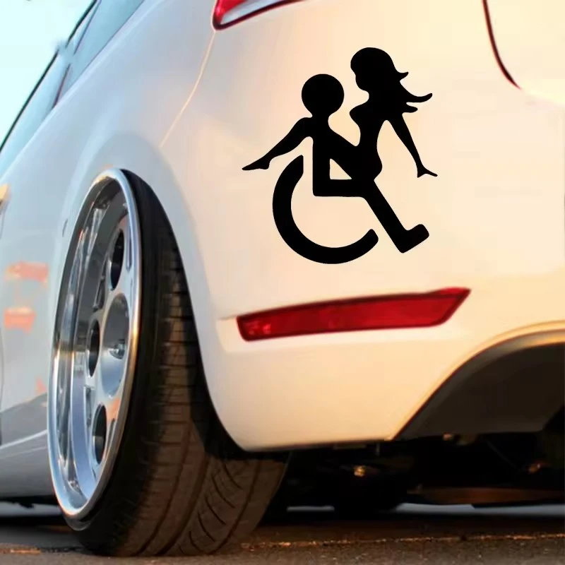 Disabled Person Wheelchair Car Bumper Sticker
