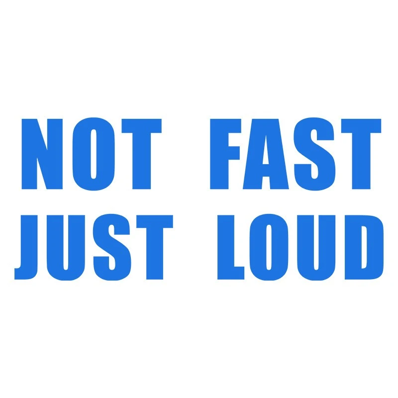 Funny Vinyl Sticker Not Fast Just Loud