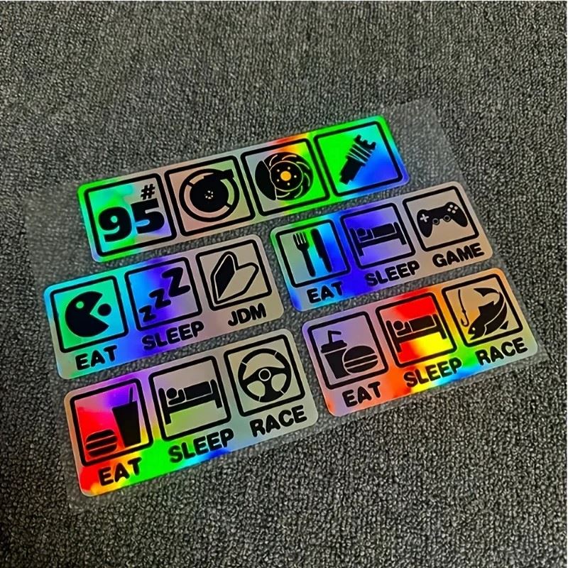 5PCS/SET JDM - ชุดสติกเกอร์รถสไตล์