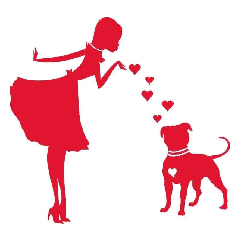 Beauty Love Dog Pet Sticker