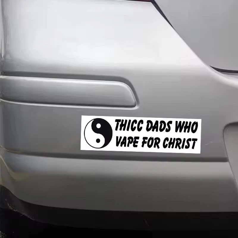 THICC DADS WHO VAPE FOR CHRIST Sticker