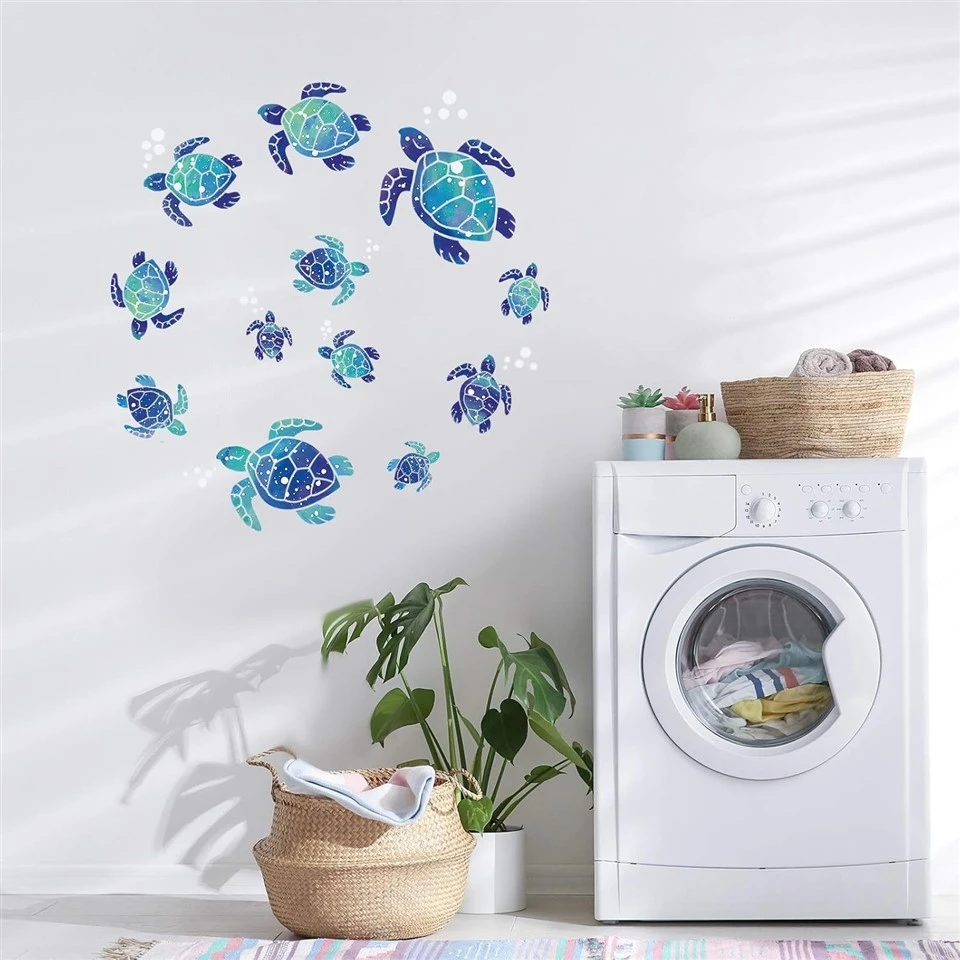 Blue Ocean Turtle Decal Sticker