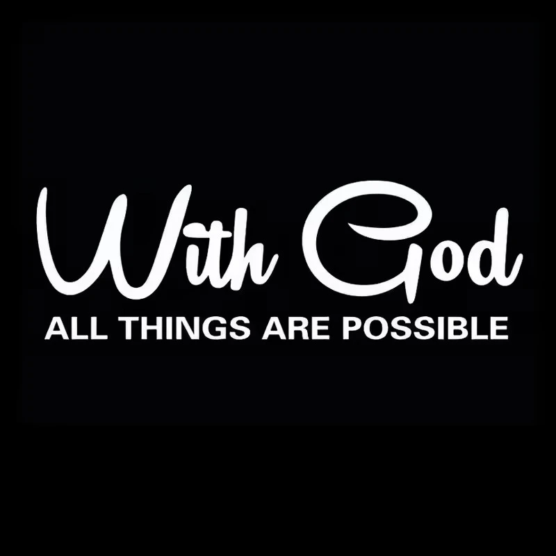 With God All Things Are Possible Sticker