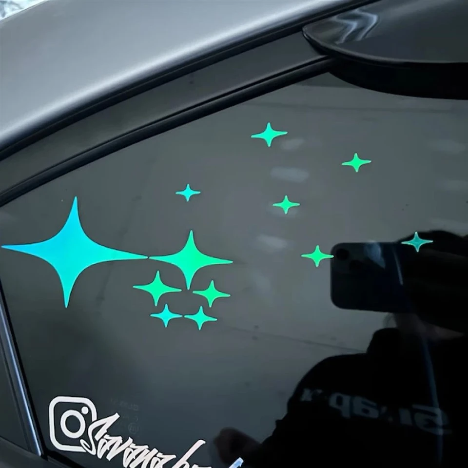 Stars Holographic Car Windows Body Stickers factory