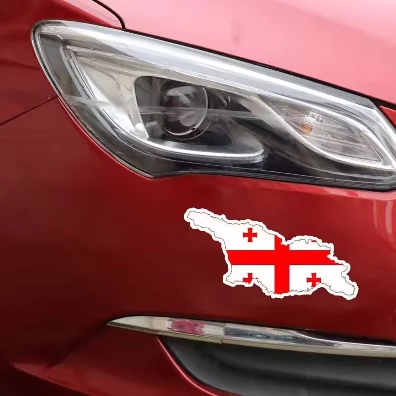 The Republic Of Georgia Flag Map Decal