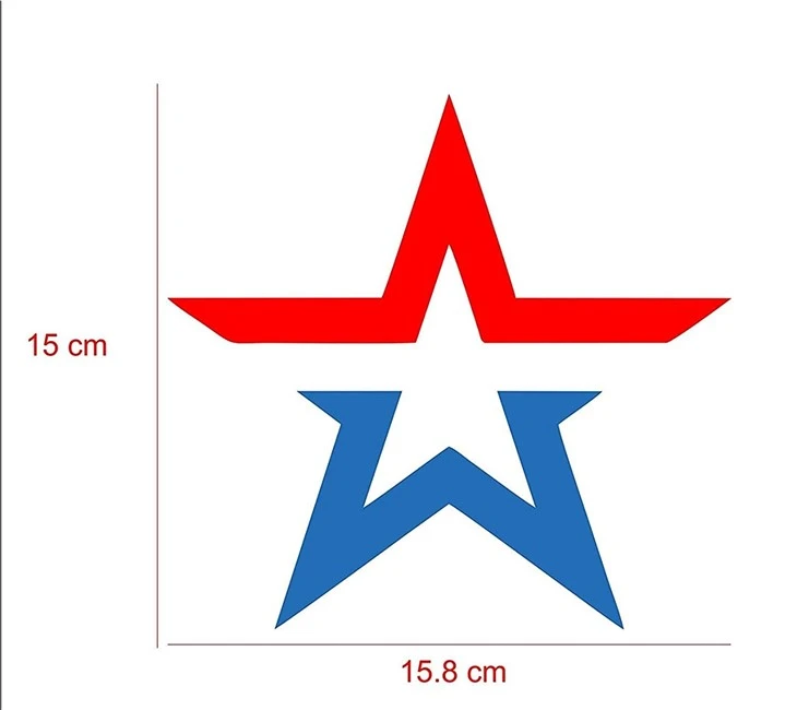 Car PVC Stickers Logo Decal Bumper Sticker Car SUV MPV Body Stickers Star Style Pattern Custom Color Different Size Transfer Sticker
