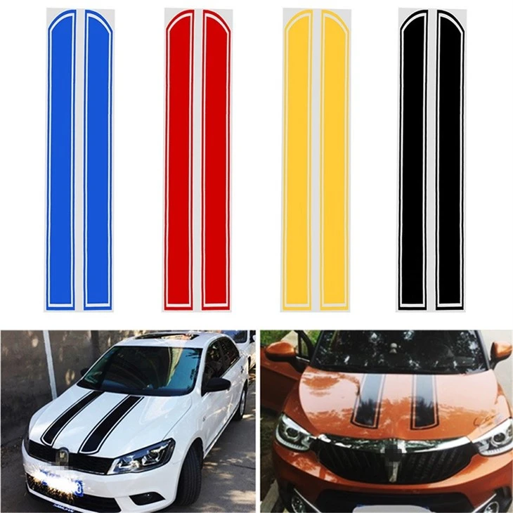 Car Custom Stickers Bar Stripe Engine Hood Decal Stickers Window Stickers
