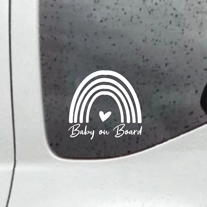 Baby on Board Statch Stickers รถรุ้ง