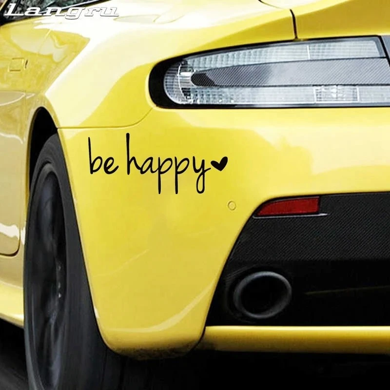 Be Happy Sticker Decal Notebook Car Laptop high quality