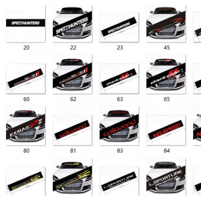 Sparco Front Window Sticker Custom Size