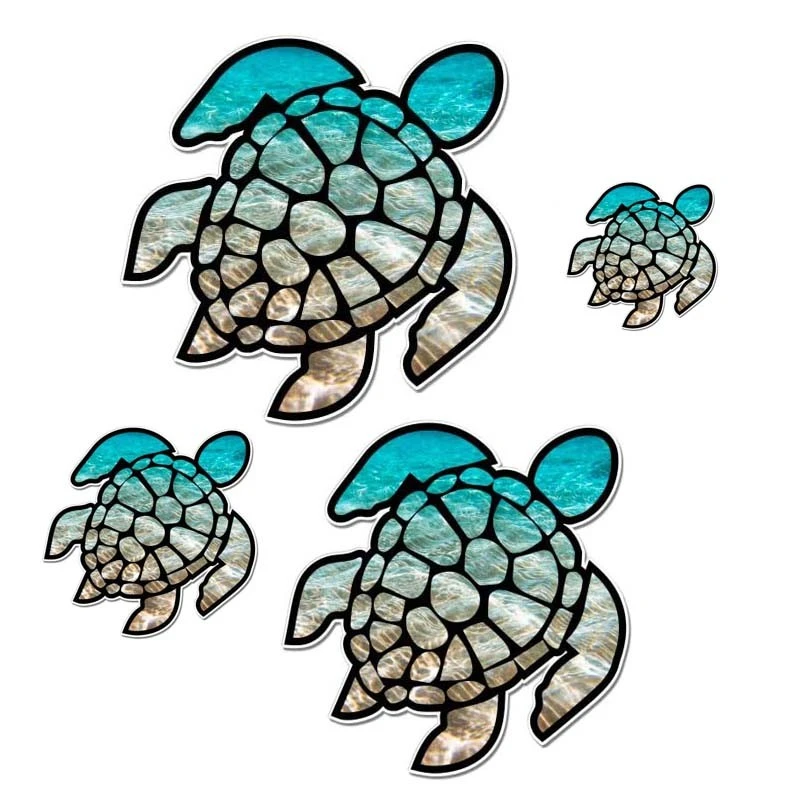 Blue Ocean Turtle Decal Sticker