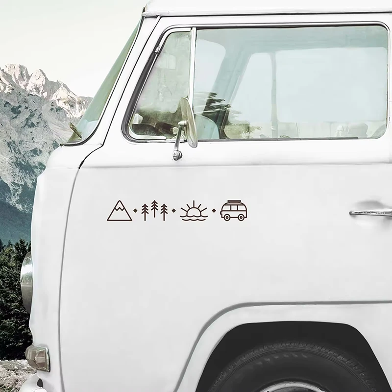 สติ๊กเกอร์ติดรถ Camper Van Caravan