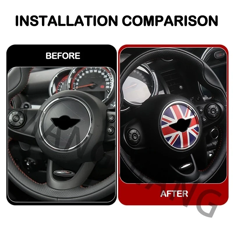 สติกเกอร์พวงมาลัยรถสำหรับ Mini Cooper