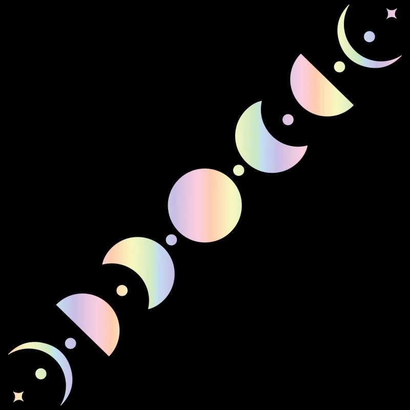 Car Sticker Moon Turning Window Decal