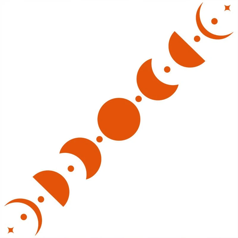 Car Sticker Moon Turning Window Decal
