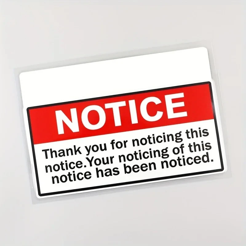 Scratch Sticker Funny Scar Warning Label