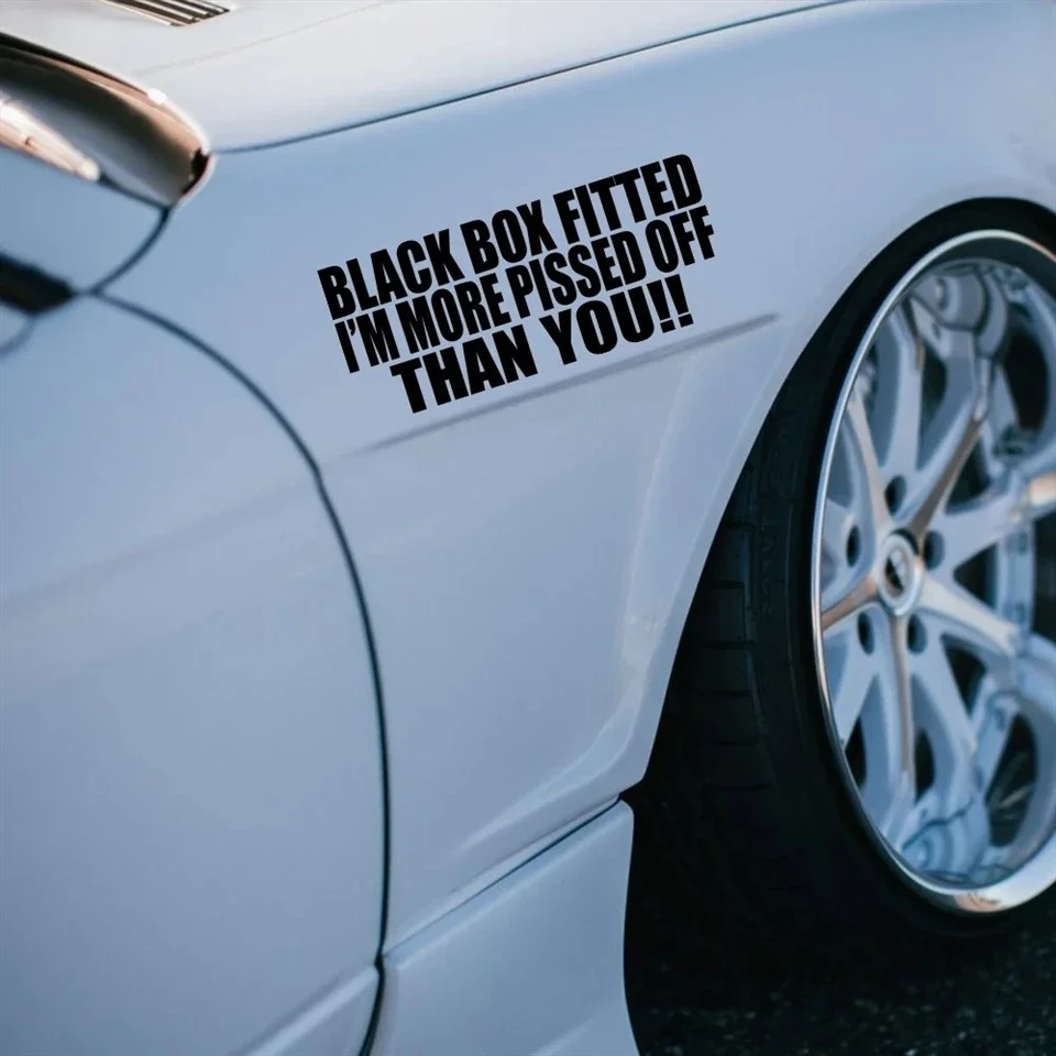 Car Stickers BLACK BOX FITTED FUNNY best