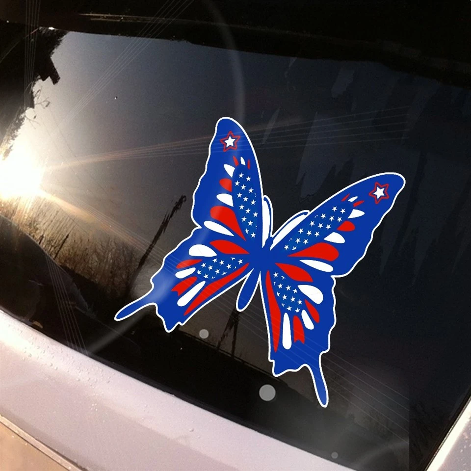 Car Window Sticker USA Flag Style