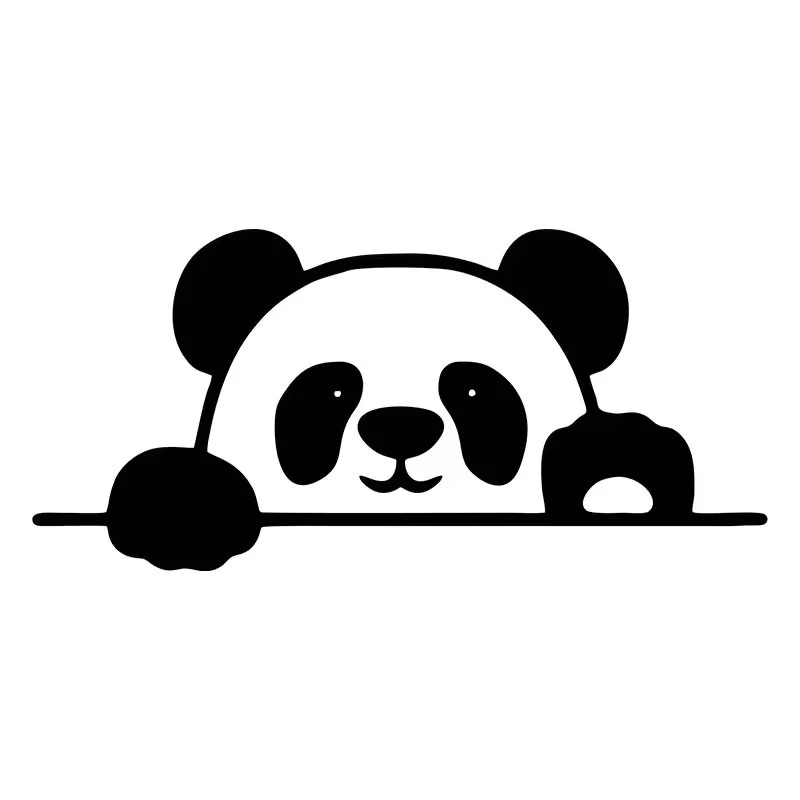 Funny Peeking Panda Car Stickers
