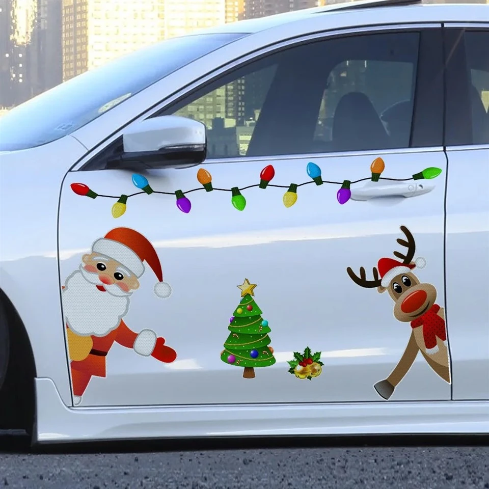 Christmas Car Sticker Magnetic Refrigerator Magnets high quality