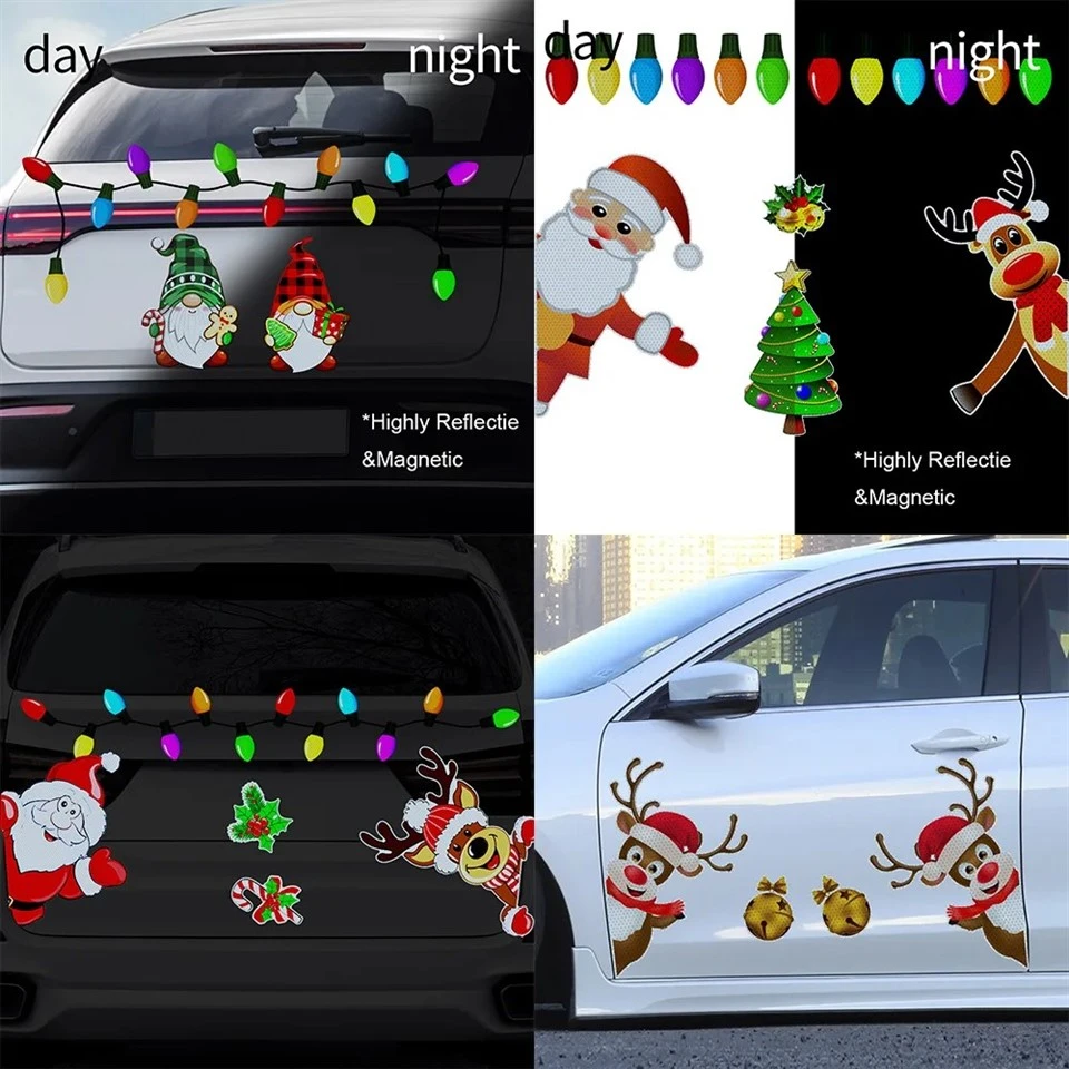 Christmas Car Sticker Magnetic Refrigerator Magnets factory