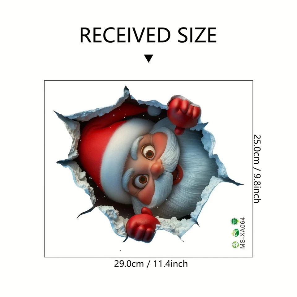 Christmas Creative Santa Wall Sticker factory