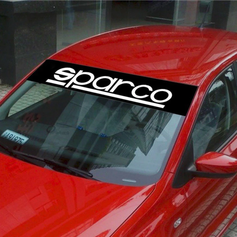 สติ๊กเกอร์กระจกหน้า Sparco ปรับขนาดเองได้