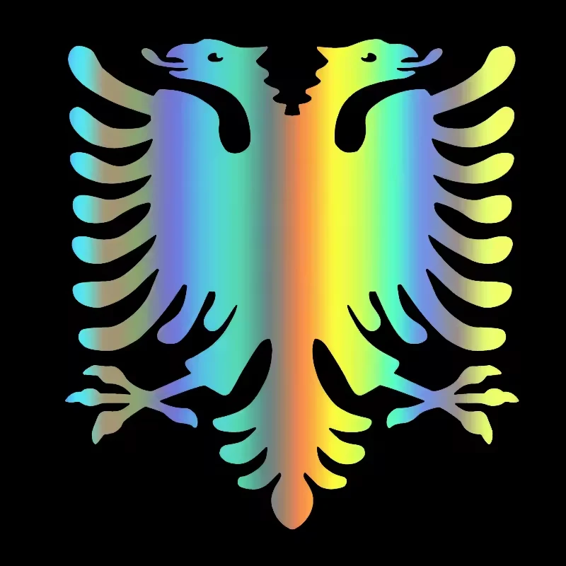 Eagle Design Vinyl Decal of Albanian