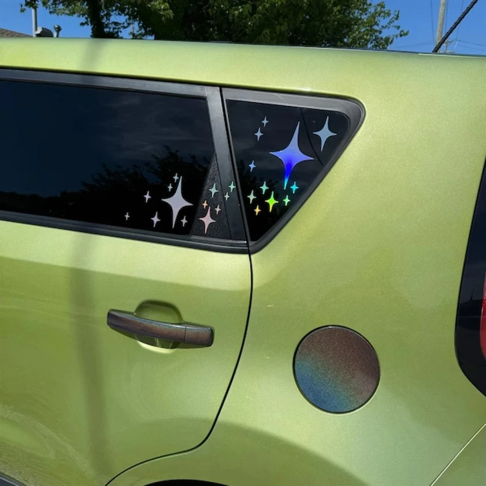 Stars Holographic Car Windows สติกเกอร์ตัวถัง