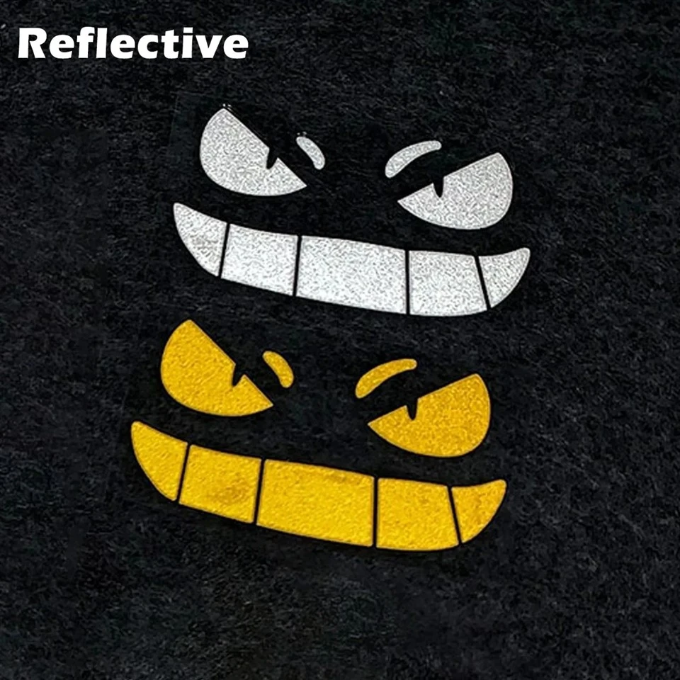 Demon Grin Reflective Moto Stickers best
